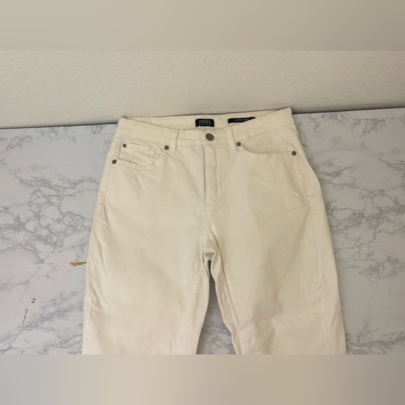 Jones New York Woman’s 6 Lexington  Skinny ankle  Stretch Jeans Pants White - Picture 2 of 7